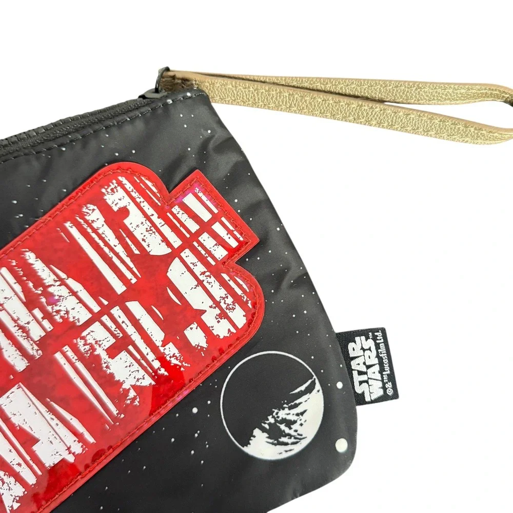 Disney Parks Star Wars Lightspeed‎ Small Wristlet Galactic Planet Black Red